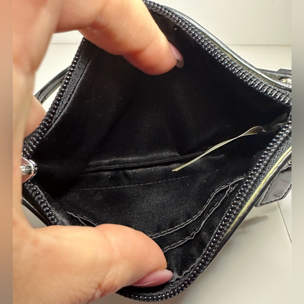 Coach Black and Cream Patterned Wristlet - Picture 10 of 11